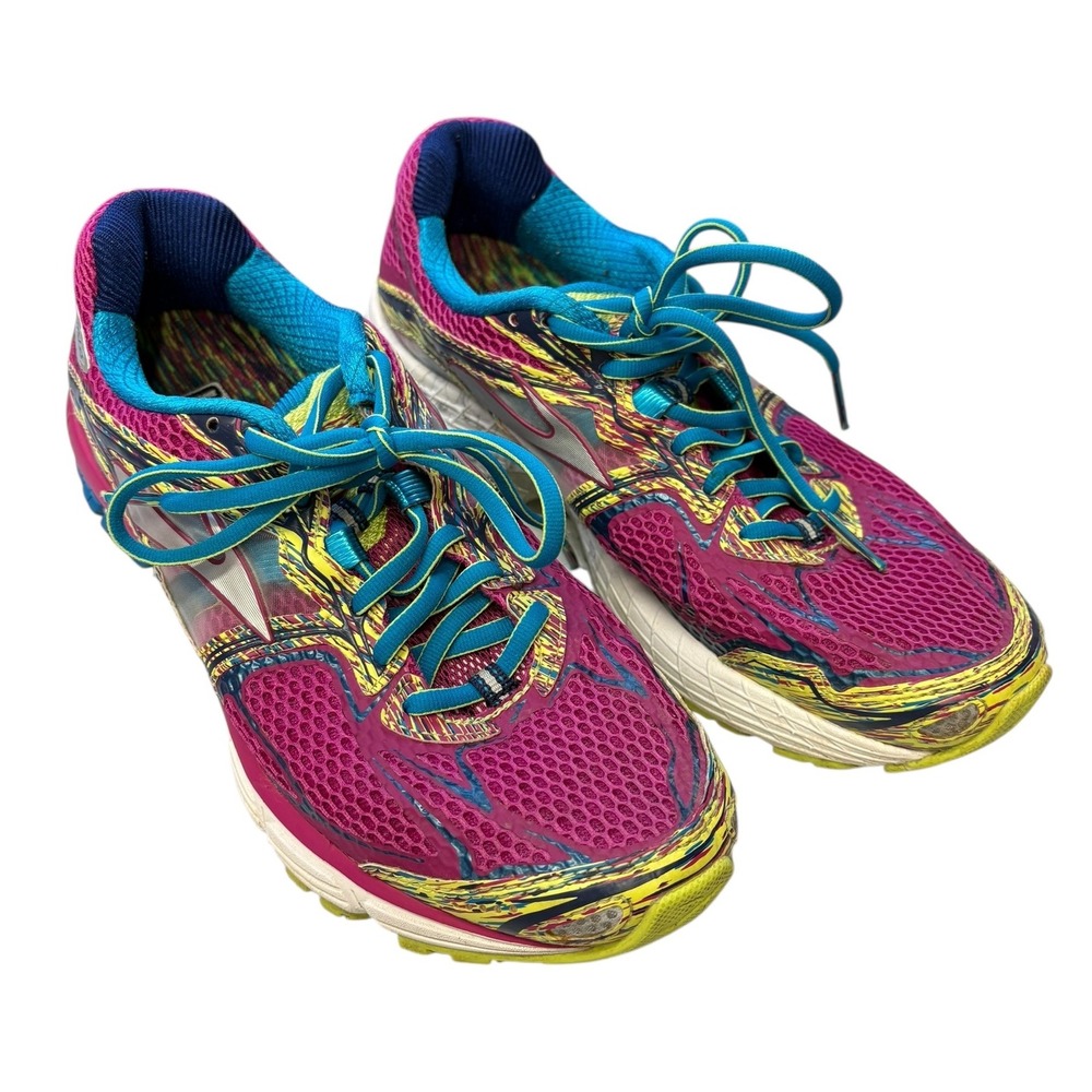 Brooks Ravenna 5 Women's Running Shoes Pink‎ Teal Yellow Athletic Sneakers 8.5